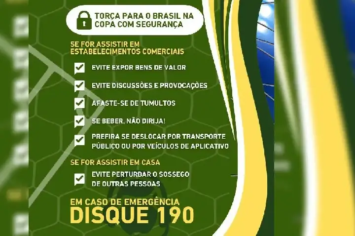 PM orienta torcedores para celebrar jogos com segurança