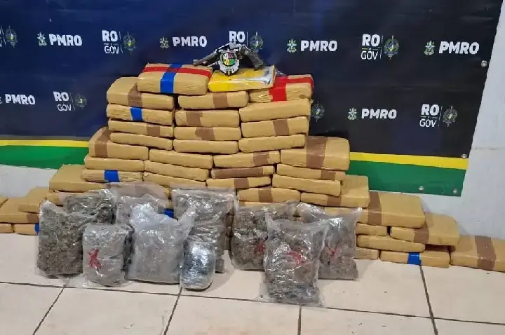 Suspeito é baleado após perseguição policial e grande quantidade de drogas é apreendida em Porto Velho