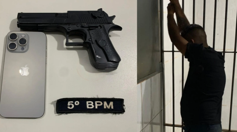 Homem é detido após roubar um iPhone 15 em Porto Velho.