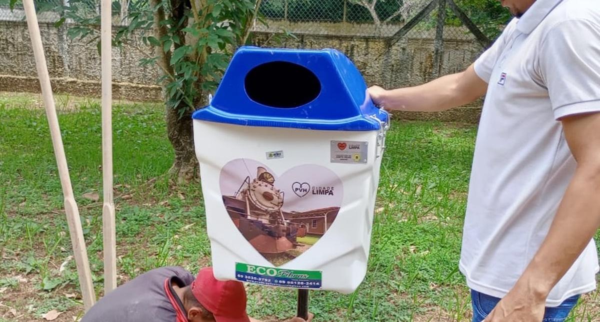 Prefeitura de Porto Velho Instala Lixeiras em Parques para Promover Limpeza e Educação Ambiental