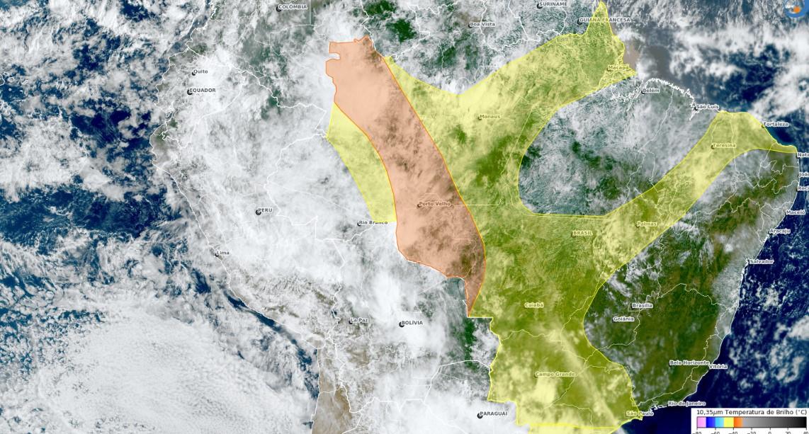 Grandes volumes de chuva podem atingir Rondônia nos próximos dias