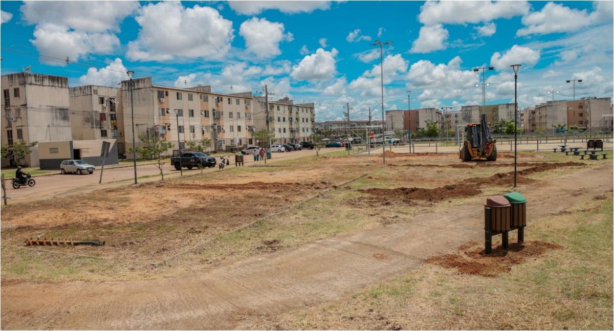 Morar Melhor recebe investimento em infraestrutura de lazer, como playground moderno e novas áreas de recreação para a comunidade.