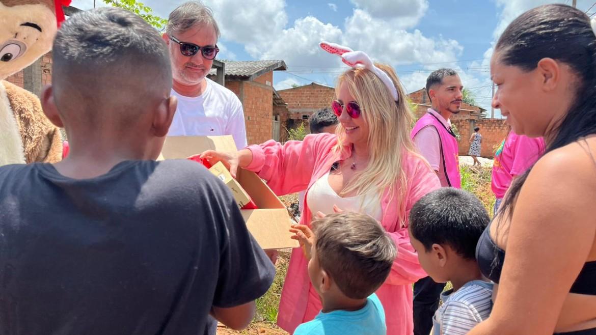 Ieda Chaves promove Páscoa Solidária com sorteio de iPhone 16 para quem doar chocolate