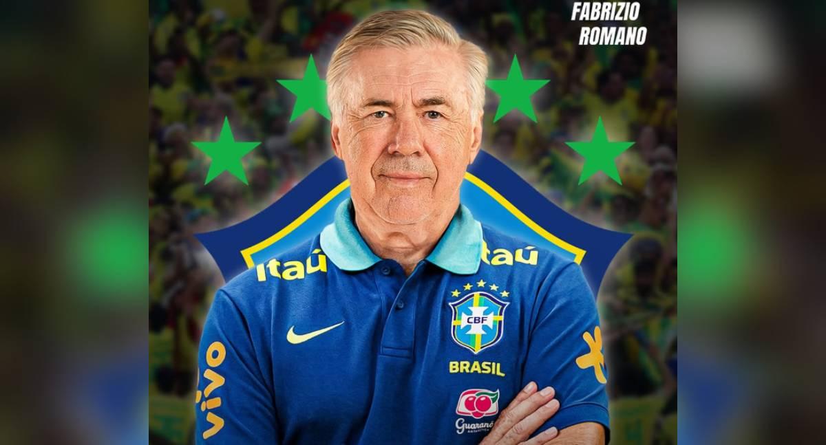 Carlo Ancelotti é o novo treinador da Seleção Brasileira, segundo Fabrizio Romano