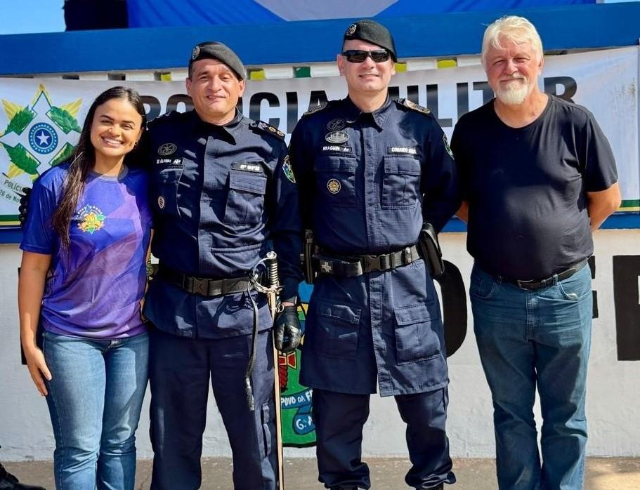 Deputada estadual Dra. Taíssa participa da solenidade de troca de comando do 6º BPM, em Guajará-Mirim