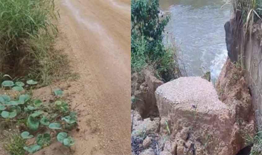 Deputado Delegado Lucas cobra manutenção urgente na RO-420, com risco de desabamento