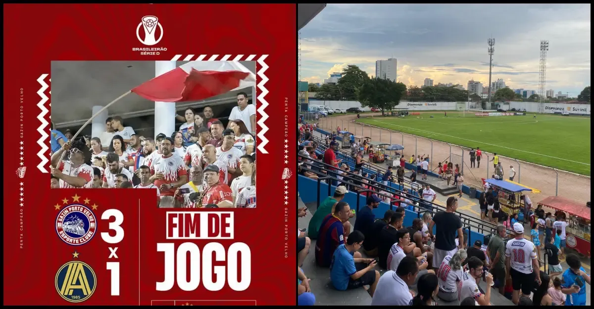 Gazin Porto Velho vence de virada e reacende esperanças na Série D