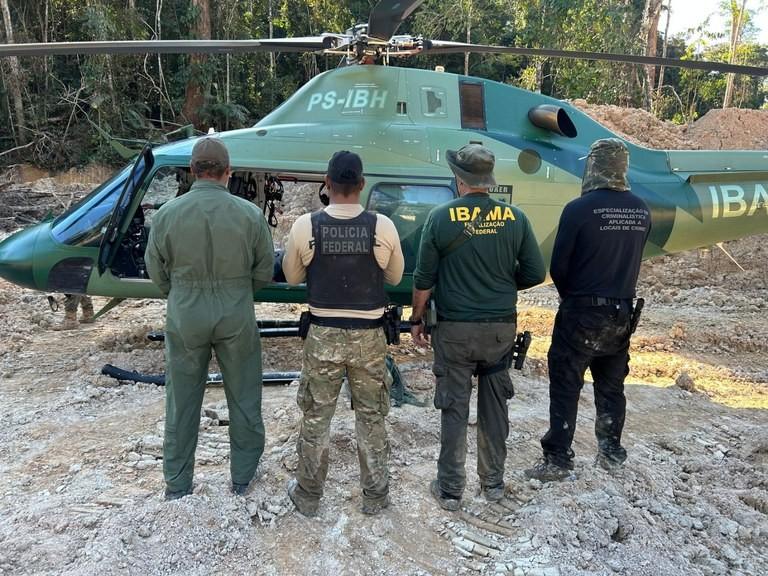 PF e IBAMA realizam operação contra garimpo ilegal em terras indígenas; prejuízo aos criminosos ultrapassa R$ 2 milhões