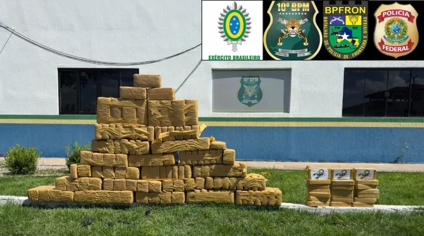 Ação conjunta entre PF, PM e Exército prende casal com 150 kg de drogas em RO