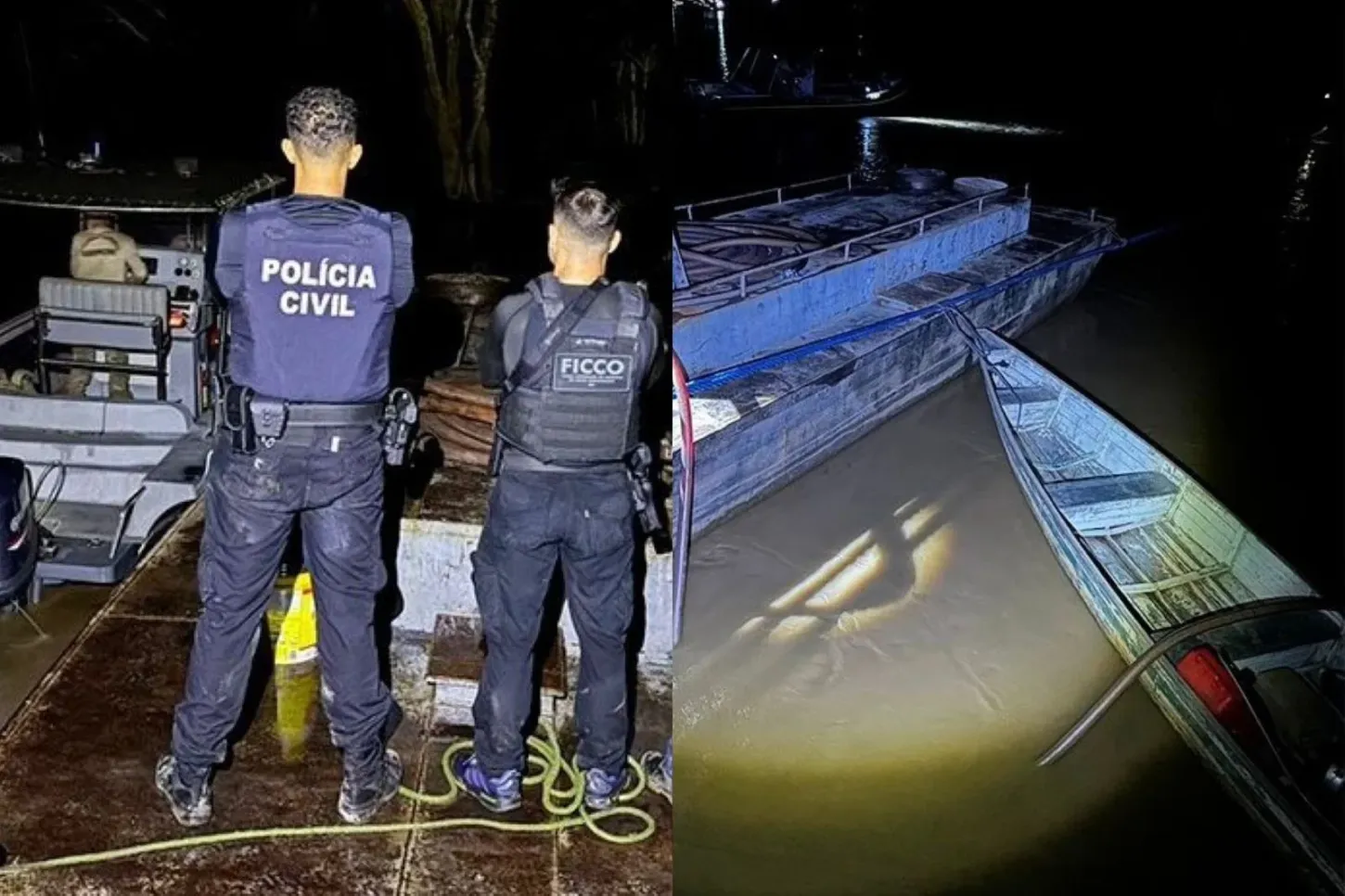 Polícia Civil de Rondônia impede furto de combustível em balsa no Rio Madeira