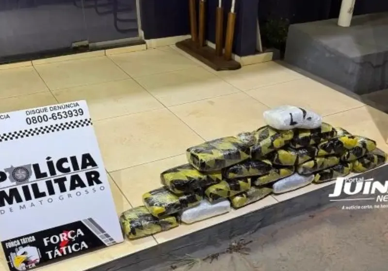 Casal rondoniense é preso ao ser flagrado com vários tabletes de maconha em rodovia mato-grossense