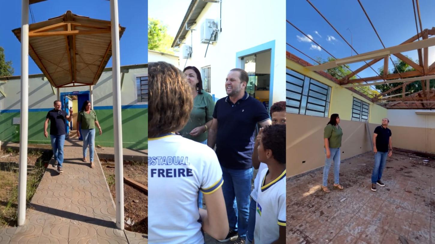 Escola Paulo Freire recebe reforma do teto ao piso