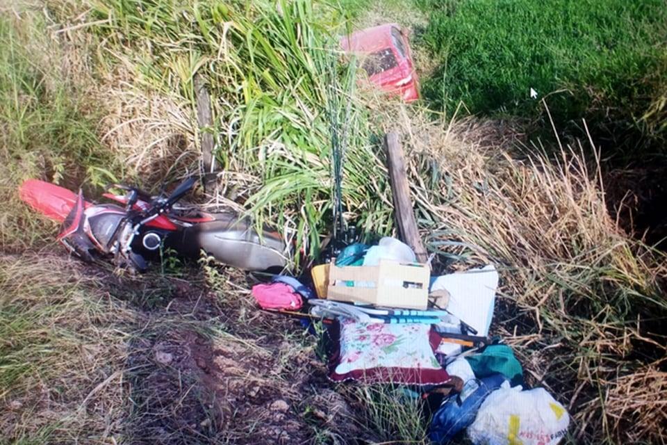 Motociclista sofre ferimentos após colisão com carro na RO-383