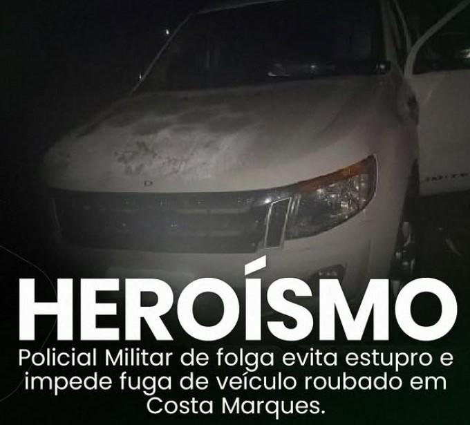PM de folga impede estupro e confronta criminoso armado em Costa Marques