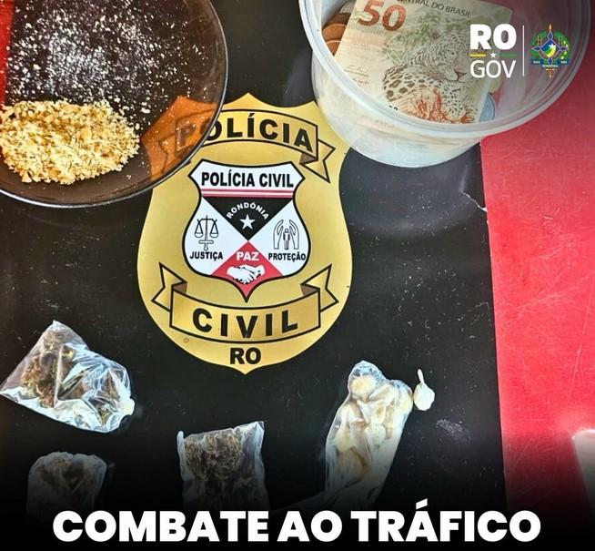 Polícia Civil Deflagra Operação Contra o Tráfico no Vale do Guaporé e Apreende Drogas, Munições e Dinheiro
