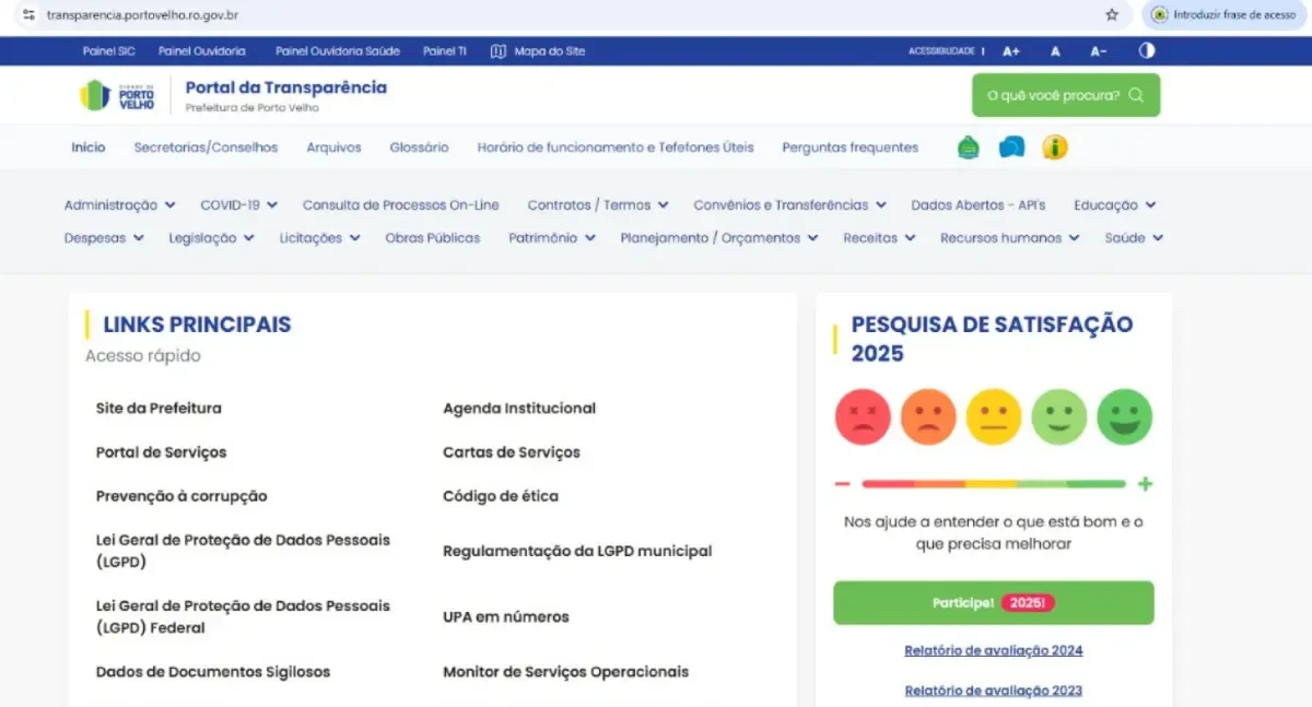 Educação de Porto Velho lidera transparência na gestão pública e serve de referência para outros órgãos