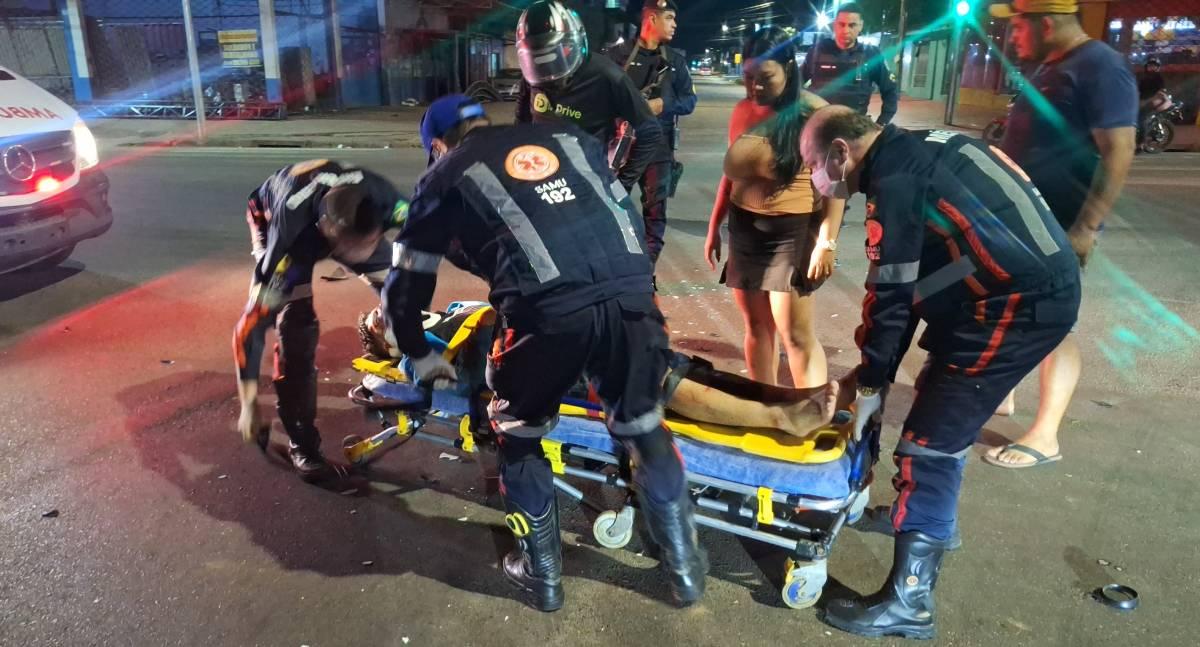 Motorista foge após atropelar motociclista em grave acidente na zona Leste de Porto Velho