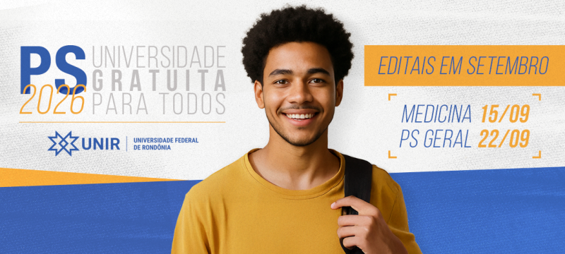 Unir publica edital de processo seletivo com quase 3 mil vagas em mais de 60 cursos gratuitos