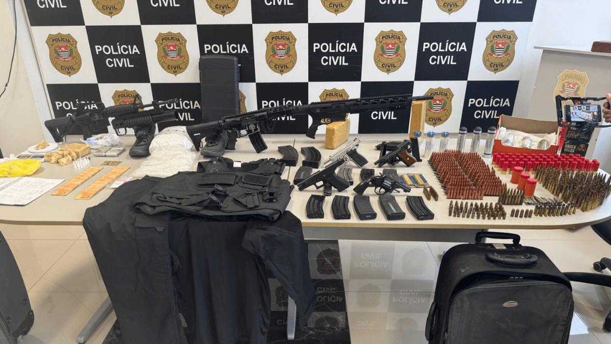 Casal ligado ao PCC é preso em Santos com arsenal de guerra e drogas