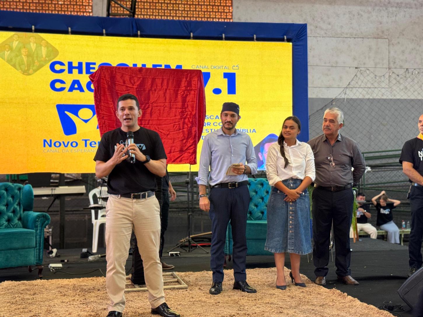 Deputada Dra. Taíssa participa da inauguração da TV Novo Tempo em Cacoal