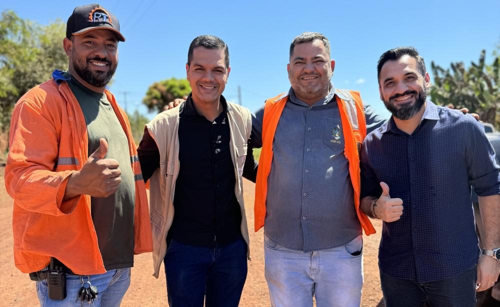Deputado Cássio Gois garante obras de drenagem e asfalto para o Distrito Riozinho.