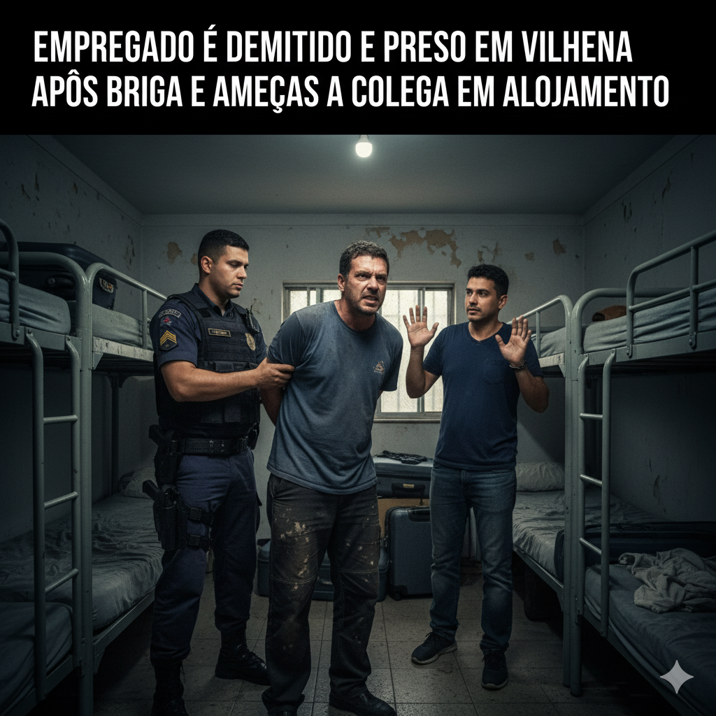 Empregado é demitido e preso em Vilhena após briga e ameaças a colega em alojamento