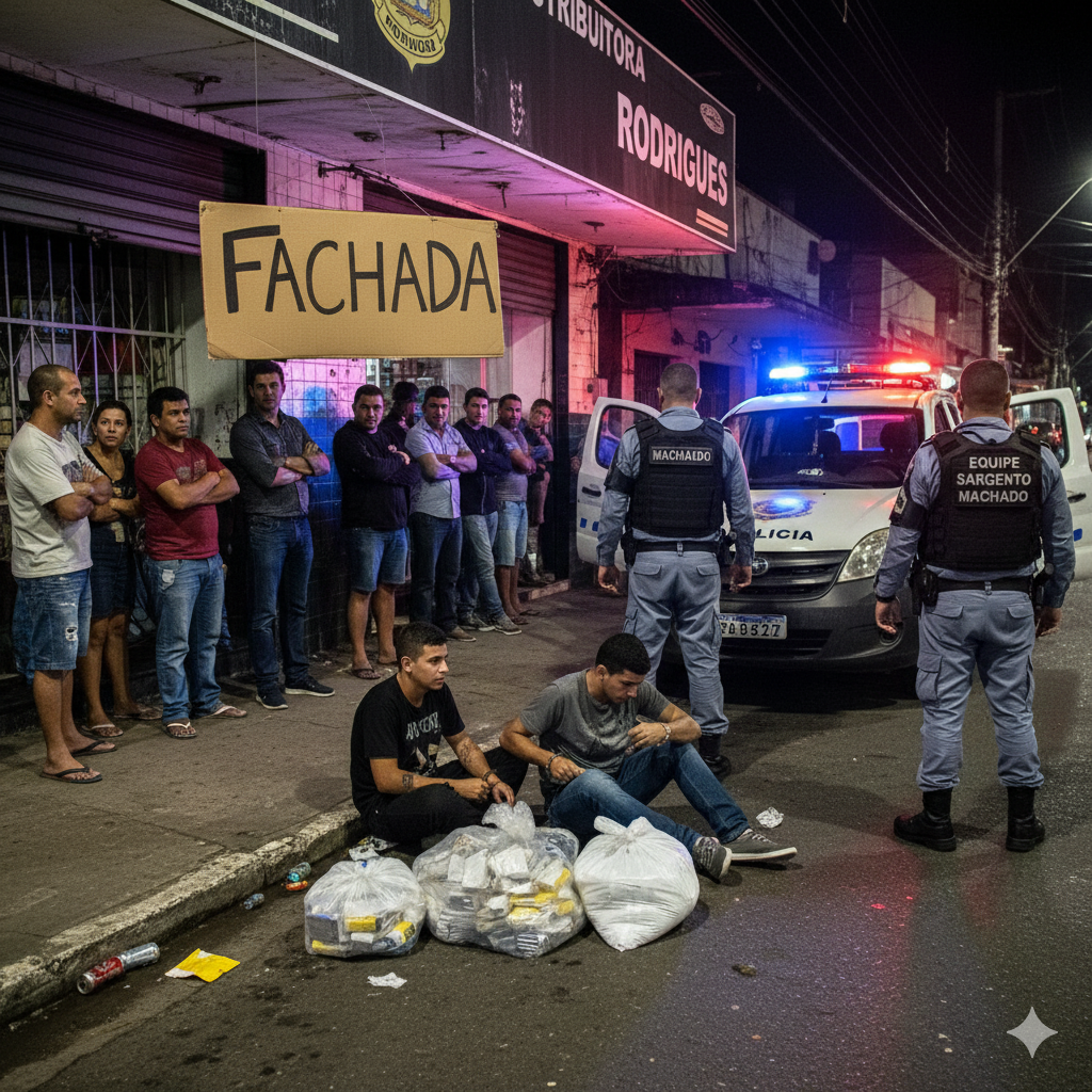 Equipe do sargento Machado prende dupla com drogas em distribuidora de fachada na zona Leste