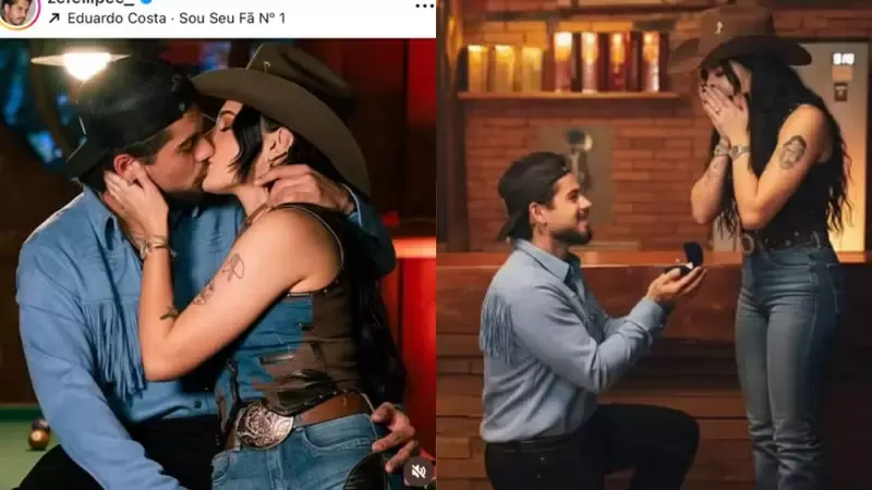 Perfil falso de Zé Felipe engana fãs com fotos de IA ao lado de Ana Castela