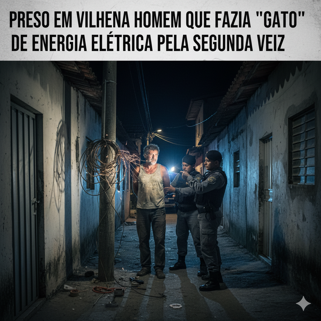 Preso em Vilhena homem que fazia “gato” de energia elétrica pela segunda vez
