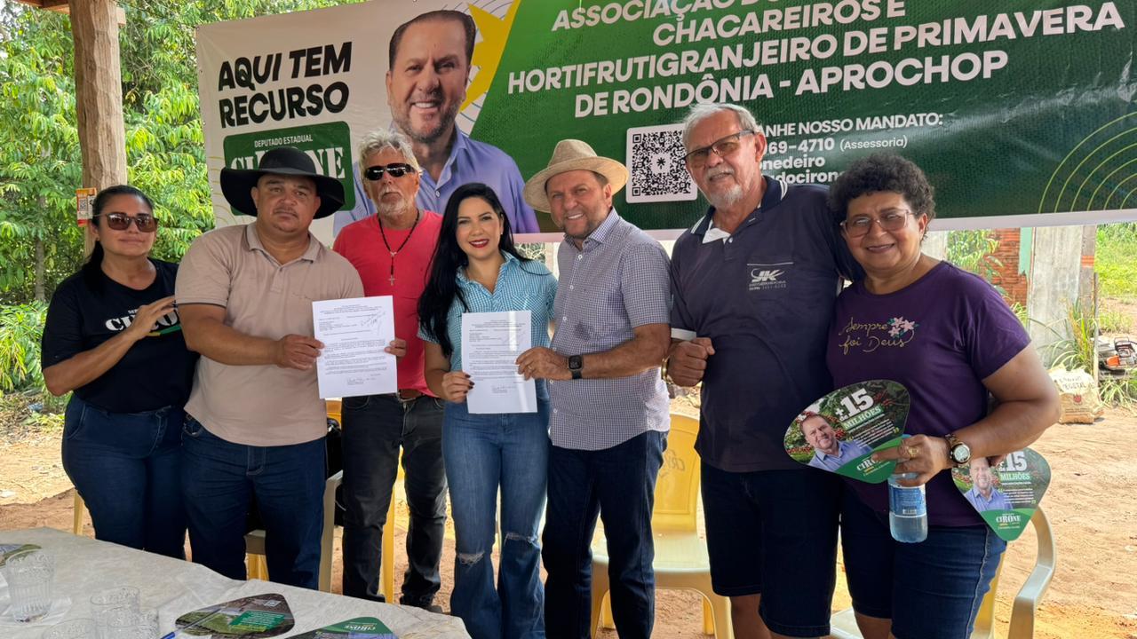 Primavera de Rondônia: apoio de Cirone Deiró fortalece associações rurais