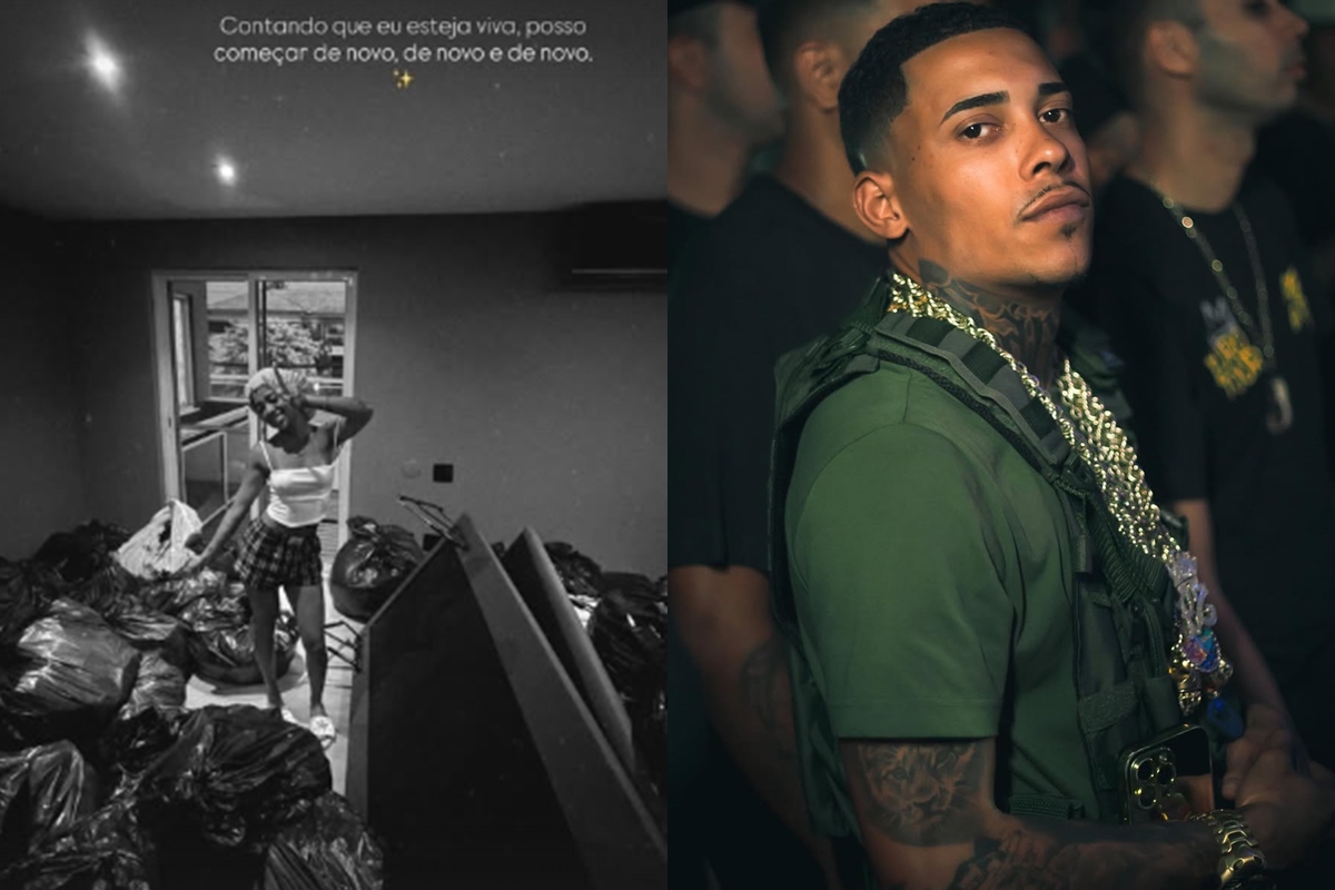 Vivi Noronha mostra pertences em sacos de lixo após fala de Poze