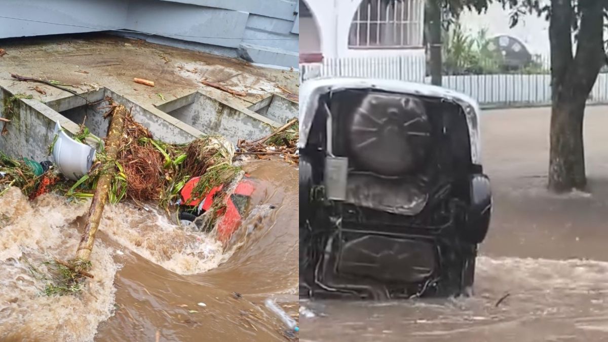 Carros são arrastados após fortes chuvas em Petrópolis (RJ); veja vídeos