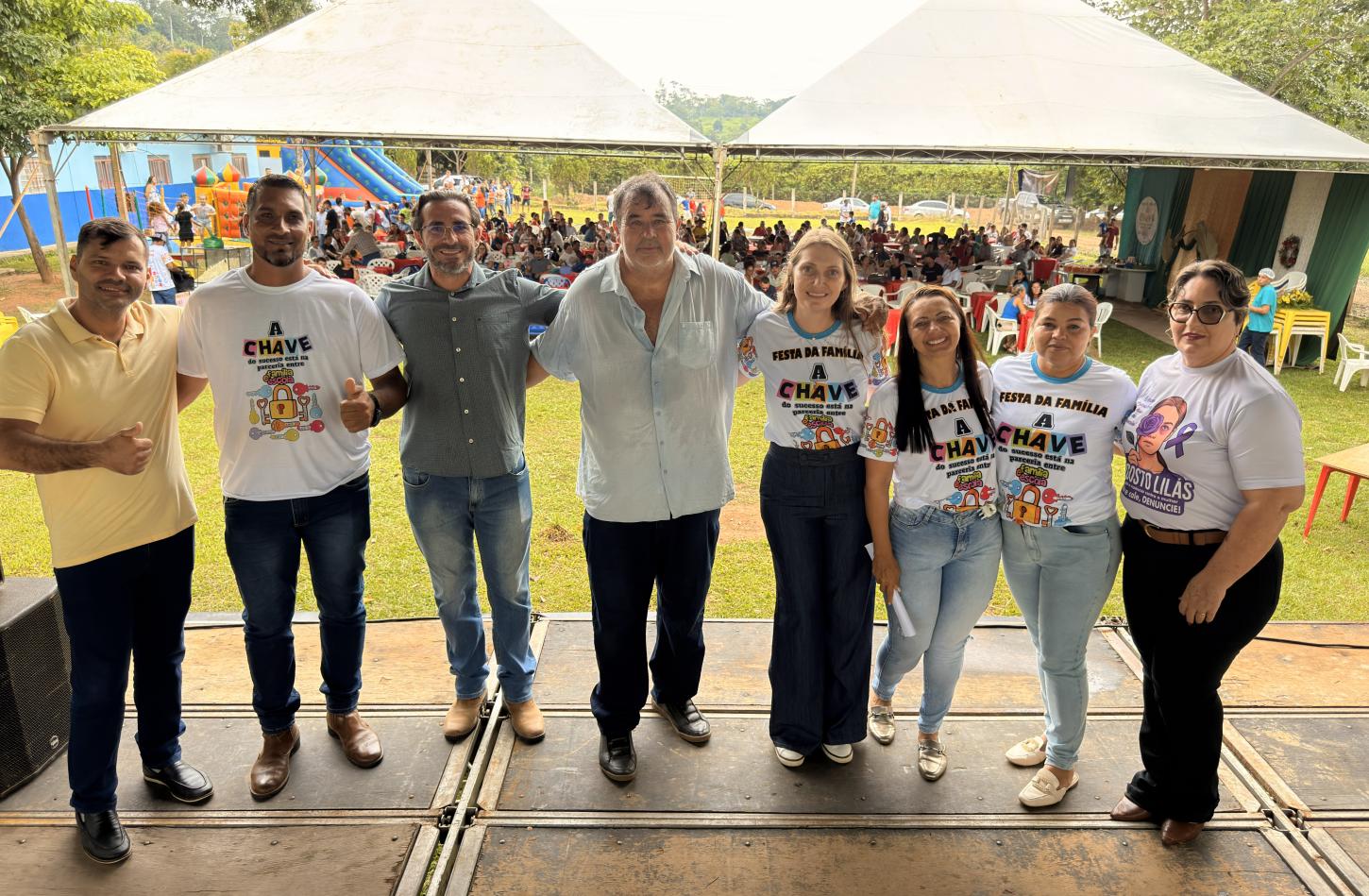 Deputada Gislaine Lebrinha participa da Festa da Família em São Miguel do Guaporé