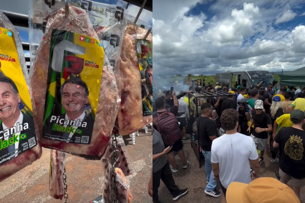 Frigorífico bolsonarista faz churrasco em caminhada de Nikolas
