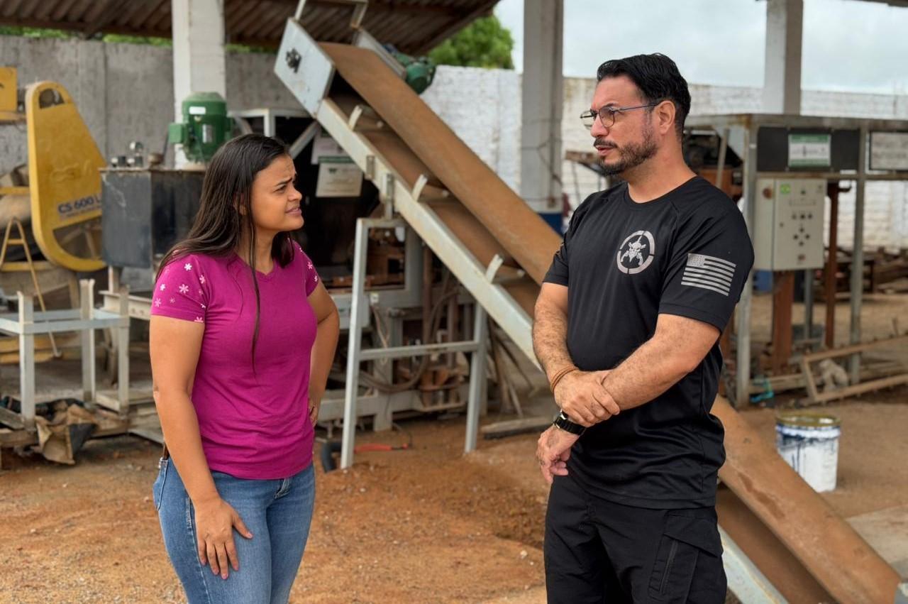 Infraestrutura em destaque: Deputada visita fábrica de blocos em Guajará-Mirim