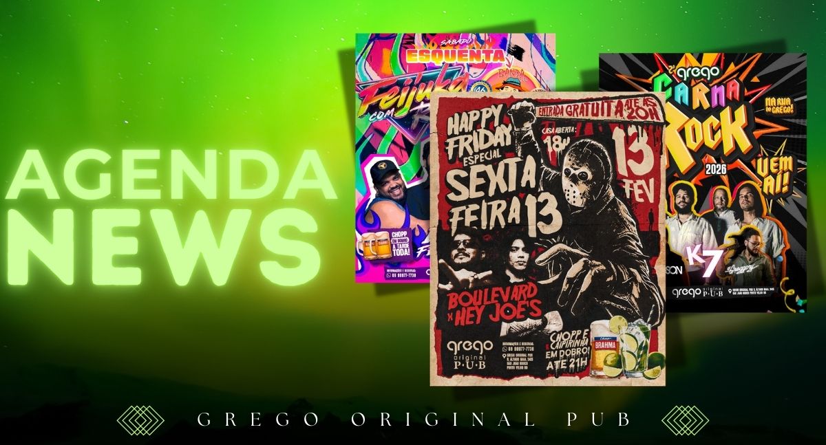 Agenda News: Grego Original Pub une Rock, Terror e Carnaval em uma programação eletrizante