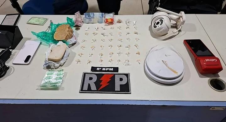 Apenado monitorado é preso por tráfico de drogas no bairro Escola de Polícia