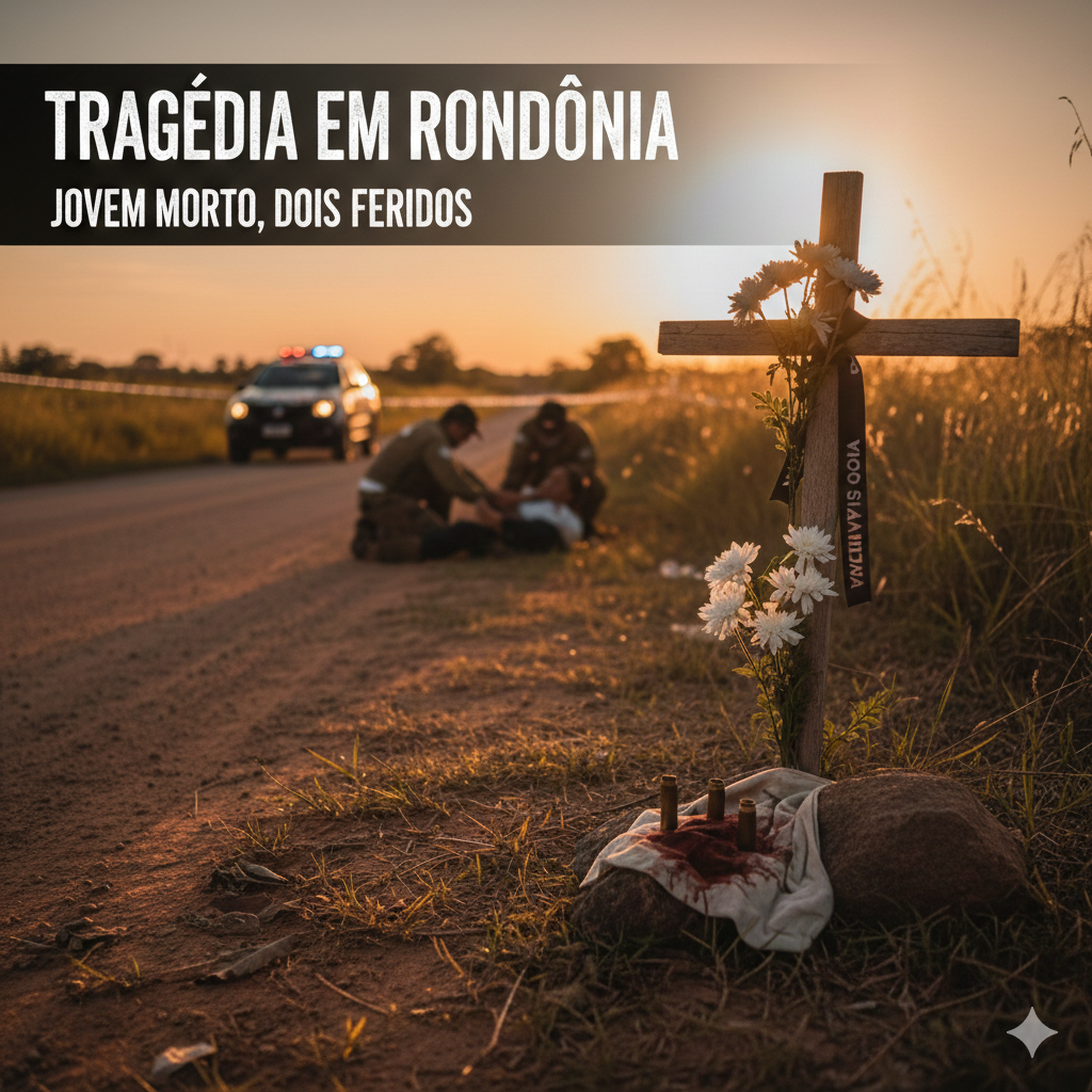 Jovem é morto e outras duas pessoas são baleadas no interior de Rondônia