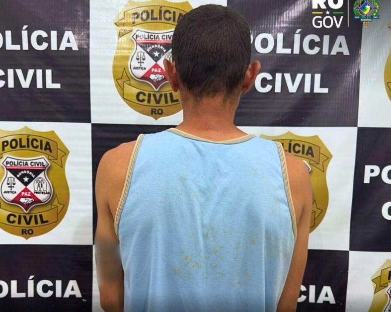 POLÍCIA CIVIL PRENDE SUSPEITO POR ESTUPRO DE VULNERÁVEL CONTRA CRIANÇA DE 5 ANOS EM MACHADINHO D'OESTE