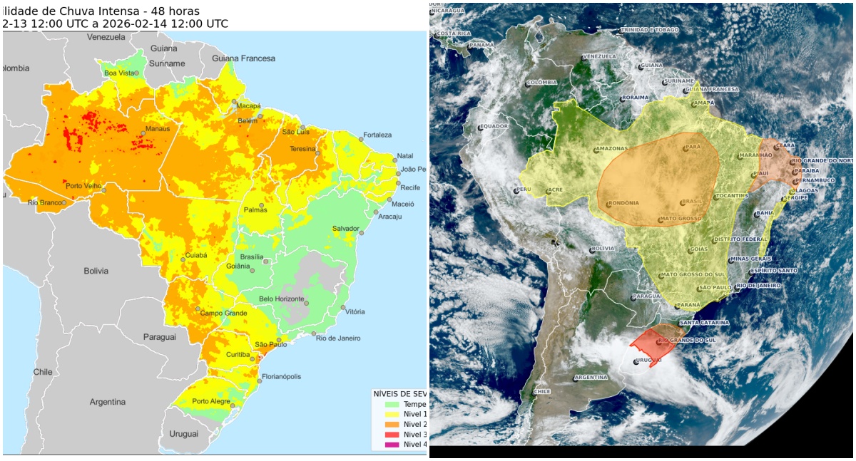 Rondônia entra em alerta: tempestades intensas avançam ainda hoje, mas sexta elas devem ser ainda mais fortes