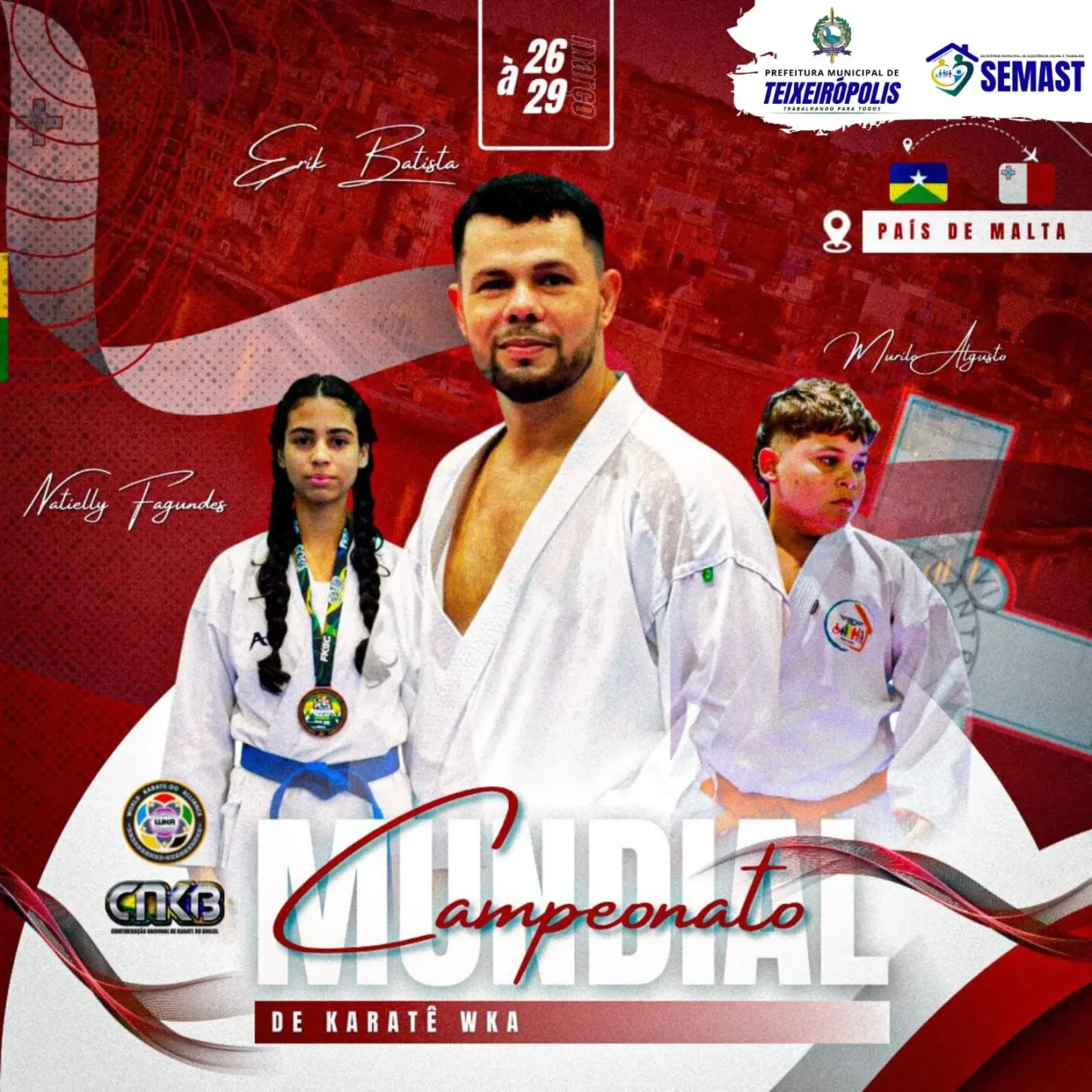 Atletas de Teixeirópolis vão disputar Mundial de Karatê na Europa
