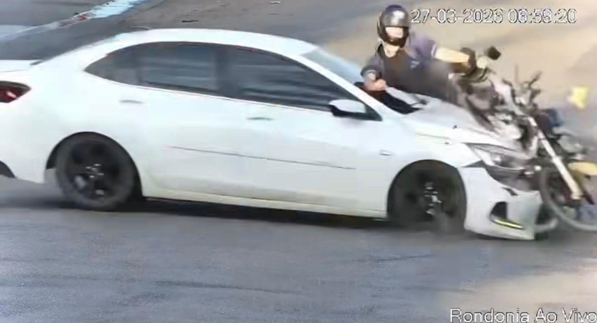 Grave acidente em Porto Velho deixa motociclista em estado grave