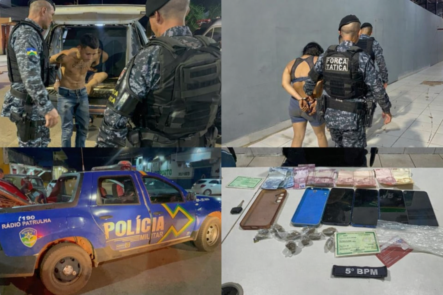 Casal é preso com drogas e moto roubada na zona Leste de Porto Velho