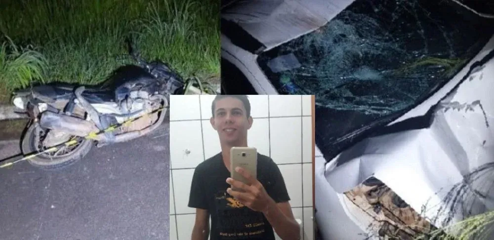 Jovem motociclista morre em grave acidente; passageira fica em estado grave