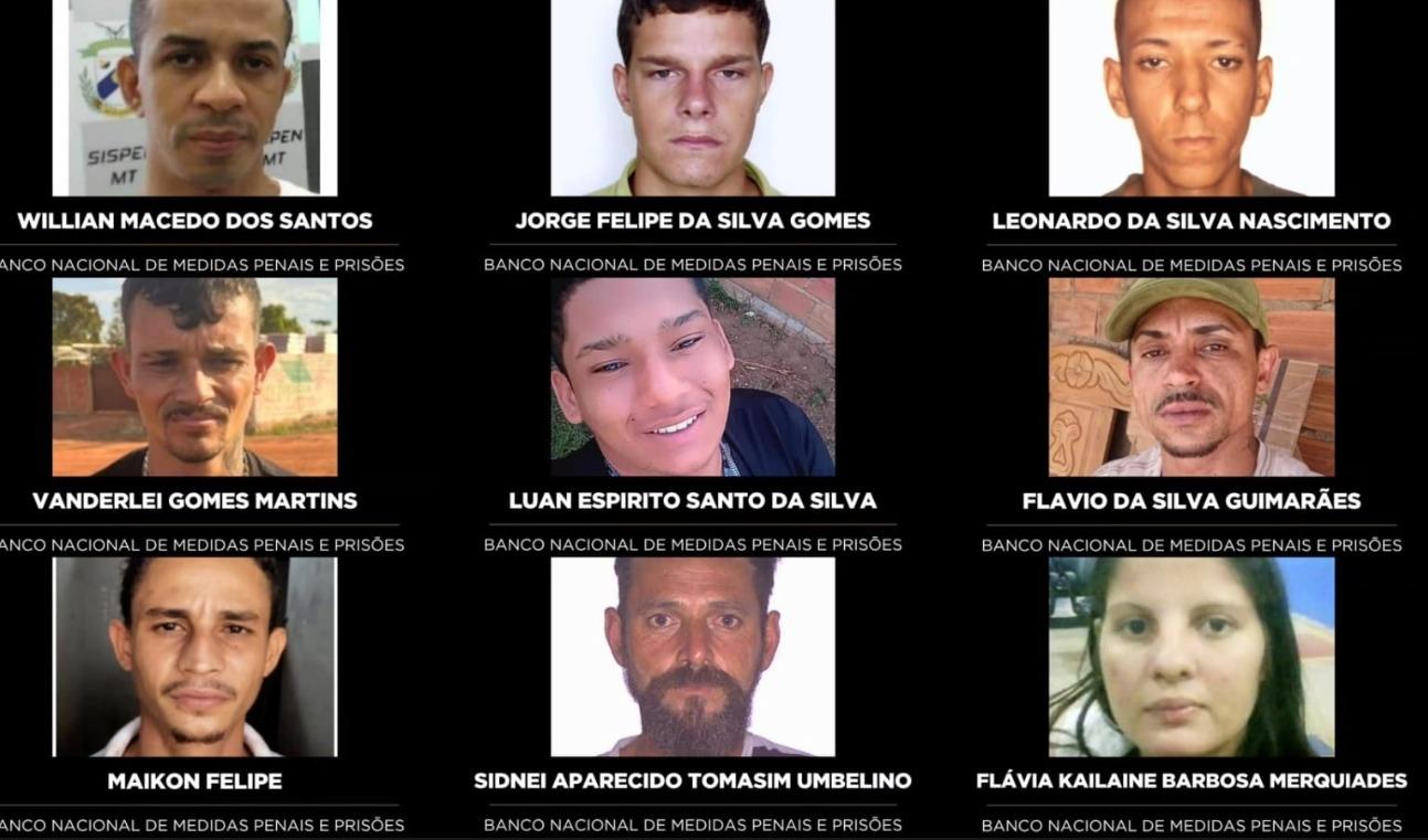 Polícia Civil divulga imagens de vários foragidose pede ajuda a população para denuncia-los  caso encontre-os