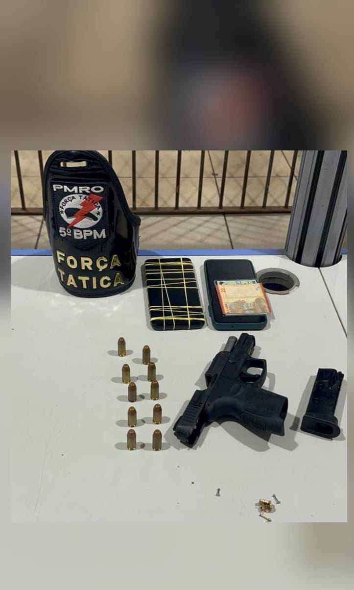 Polícia Militar apreende pistola.40 com numeração raspada e munições na zona leste da capital