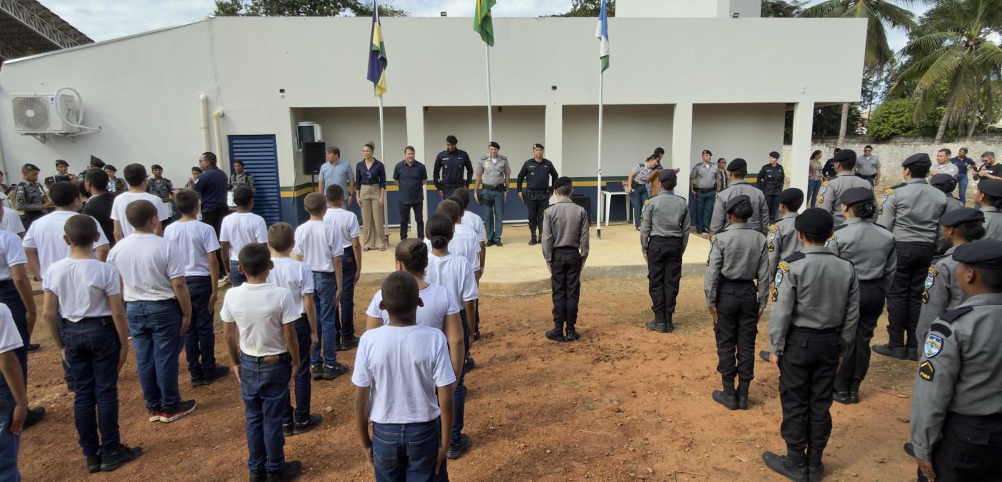 Reforma da sede da Polícia Militar Mirim é entregue em Ariquemes