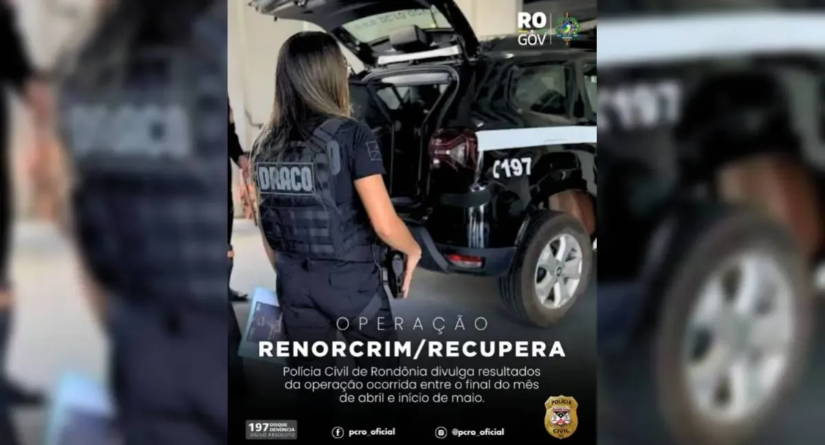 Operação da Polícia Civil em RO resulta em 39 prisões e apreensão de R$ 200 mil