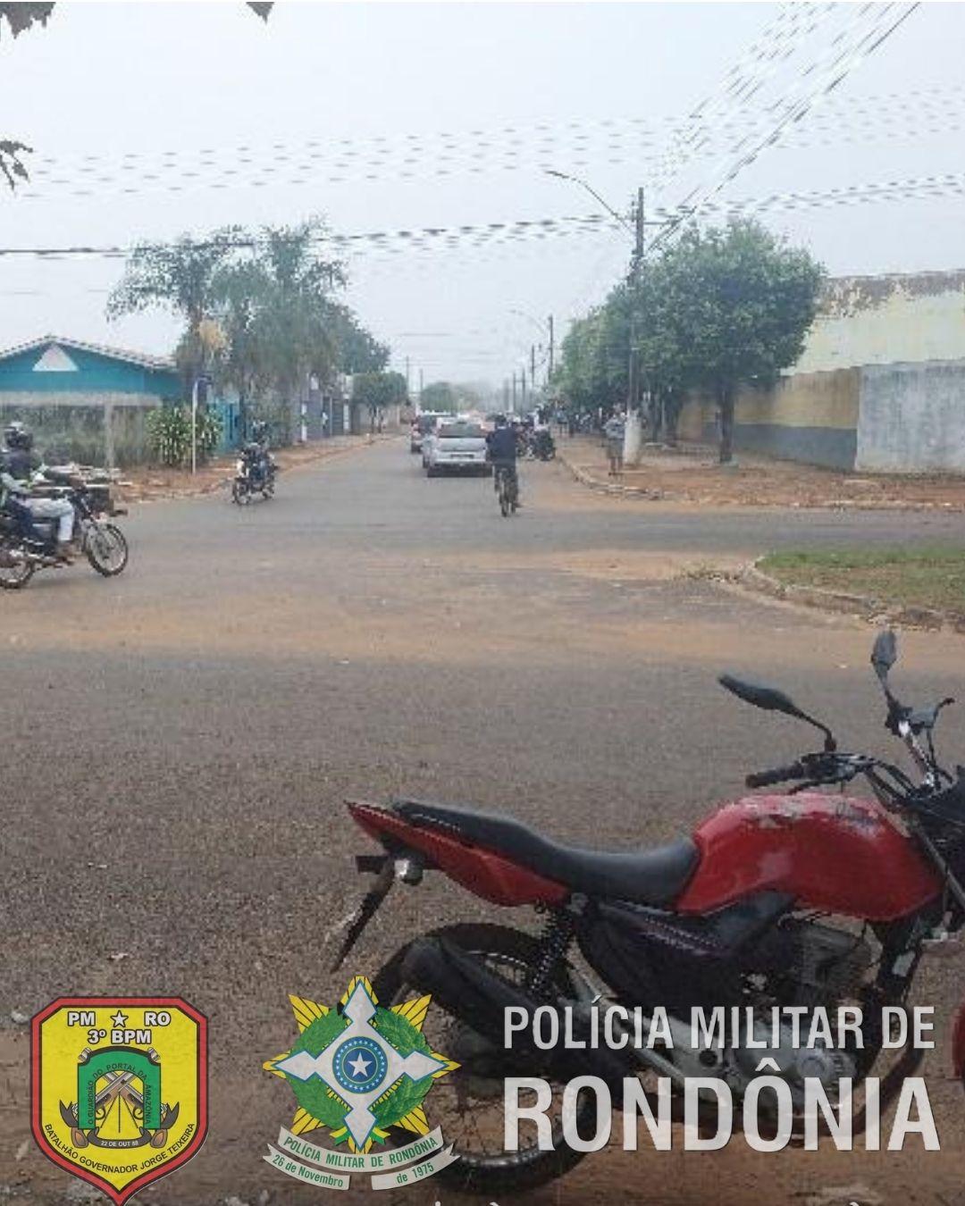 MOTOCICLISTA SEM HABILITAÇÃO É CONDUZIDO À UNISP APÓS SE ENVOLVER EM ACIDENTE EM VILHENA