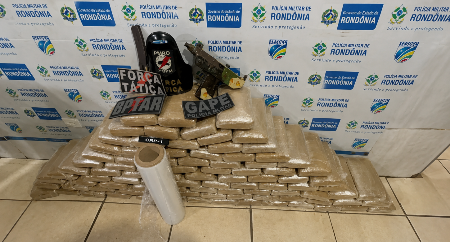 Operação policial apreende 104 quilos de drogas em Porto Velho